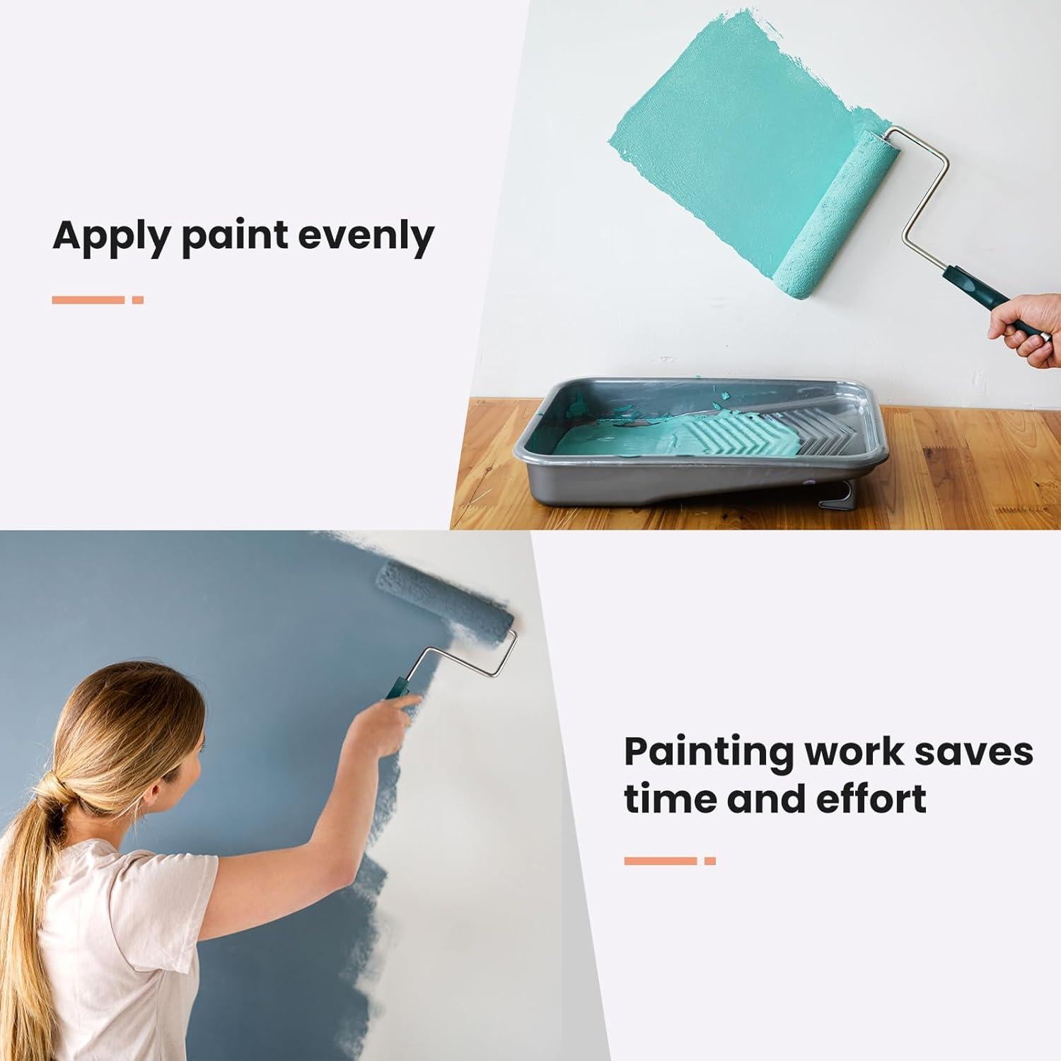 Fundas de Rodillo de Microfibra Mister Rui 23 cm - Paquete de 5