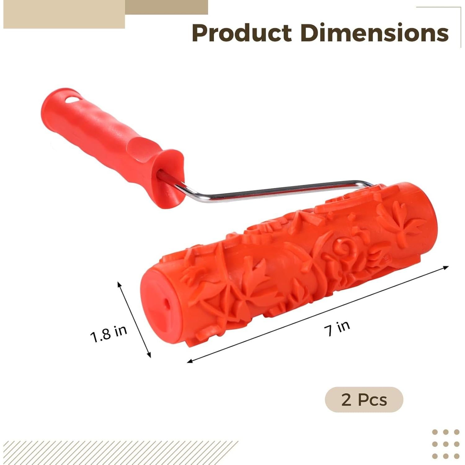 Rodillo de Pintura Texturizado OMISTAR 17.78 cm Floral DIY