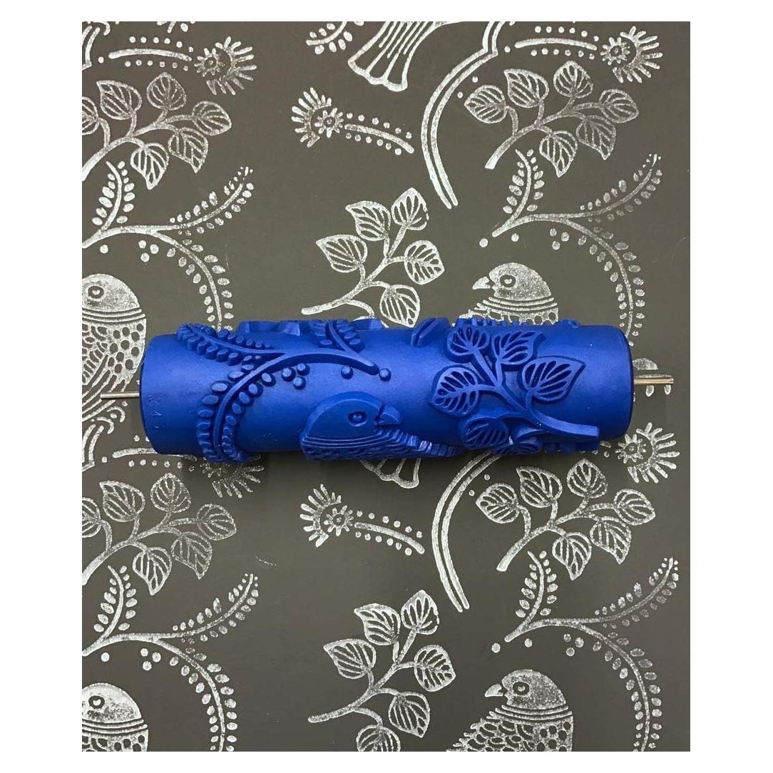 Rodillo de Pintura con Patrón Ave del Paraíso 7" Caucho