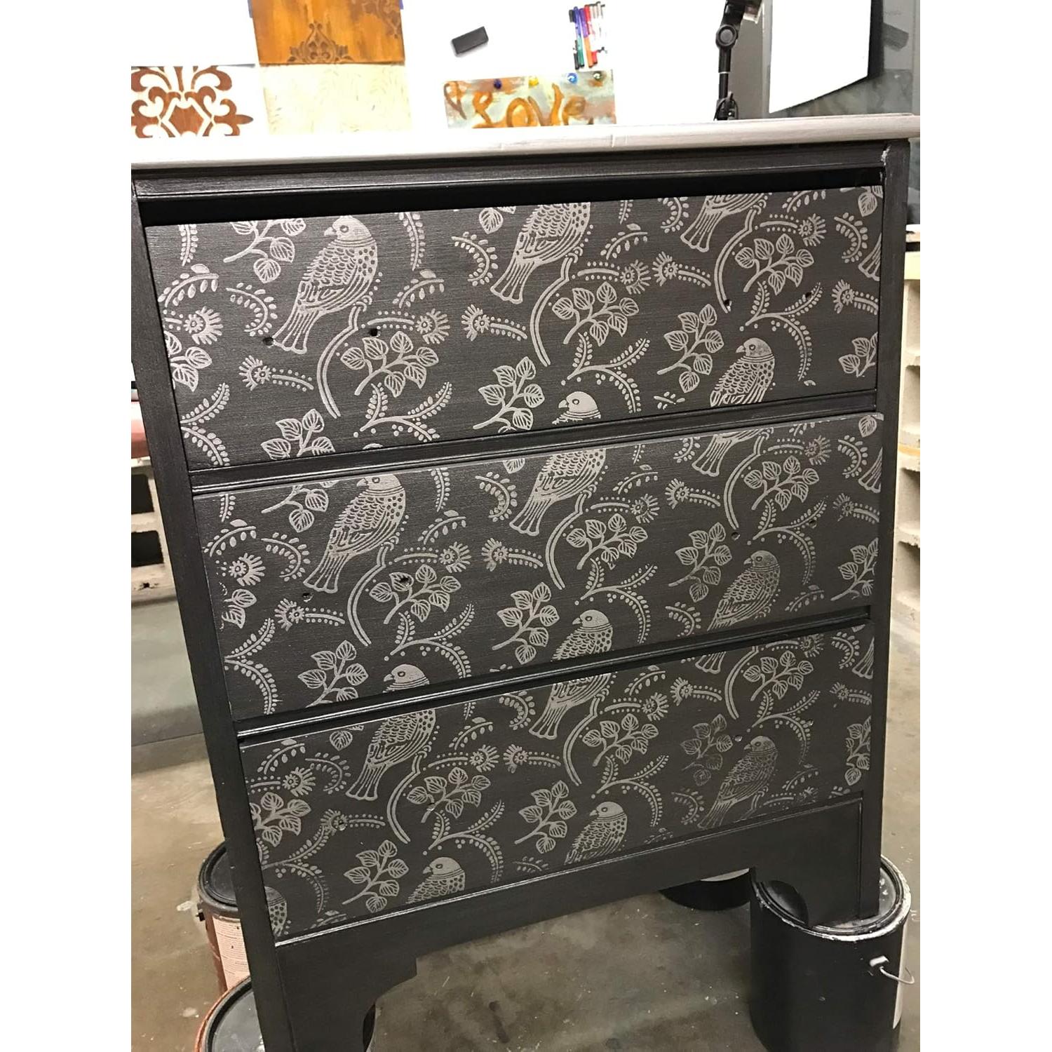 Rodillo de Pintura con Patrón Ave del Paraíso 7" Caucho