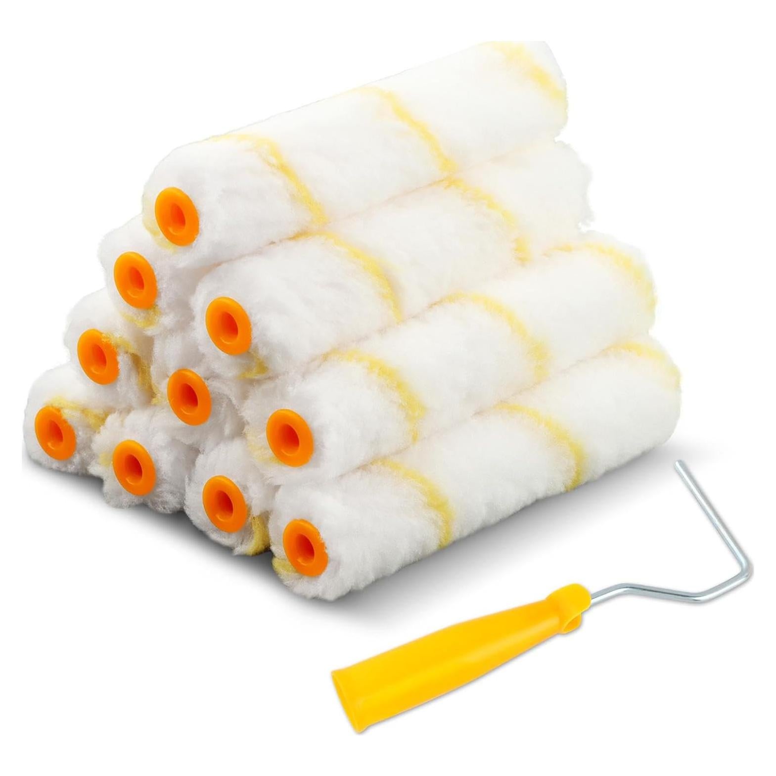 10 Fundas de Rodillo de Pintura Mini 15cm XuYelora Sin Pelusa