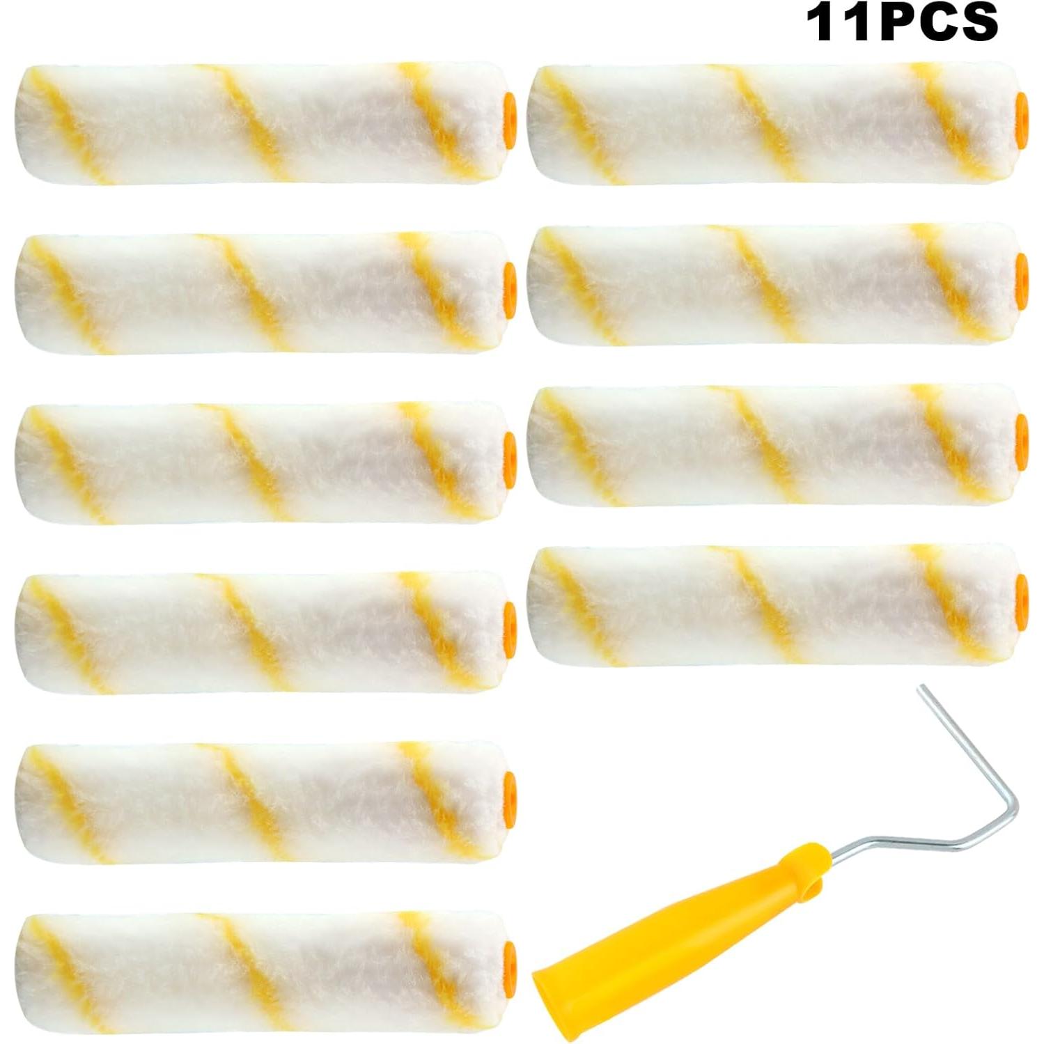 10 Fundas de Rodillo de Pintura Mini 15cm XuYelora Sin Pelusa