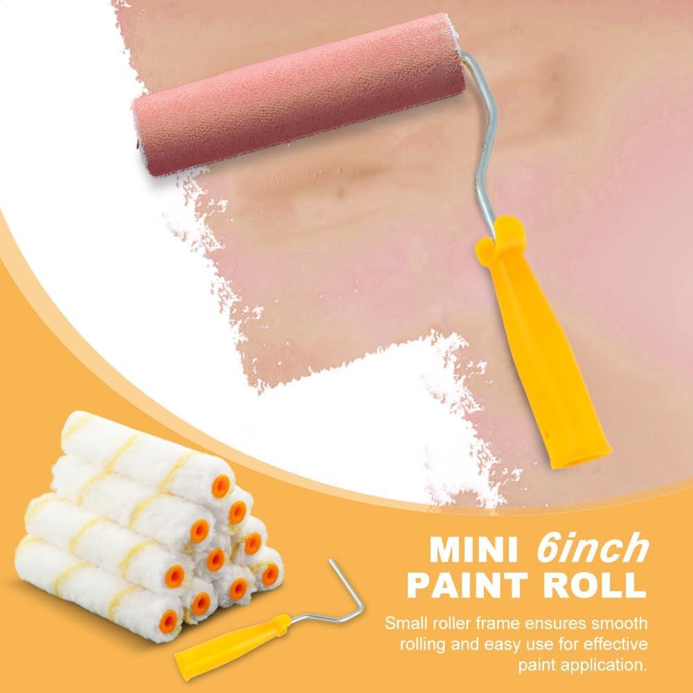 10 Fundas de Rodillo de Pintura Mini 15cm XuYelora Sin Pelusa
