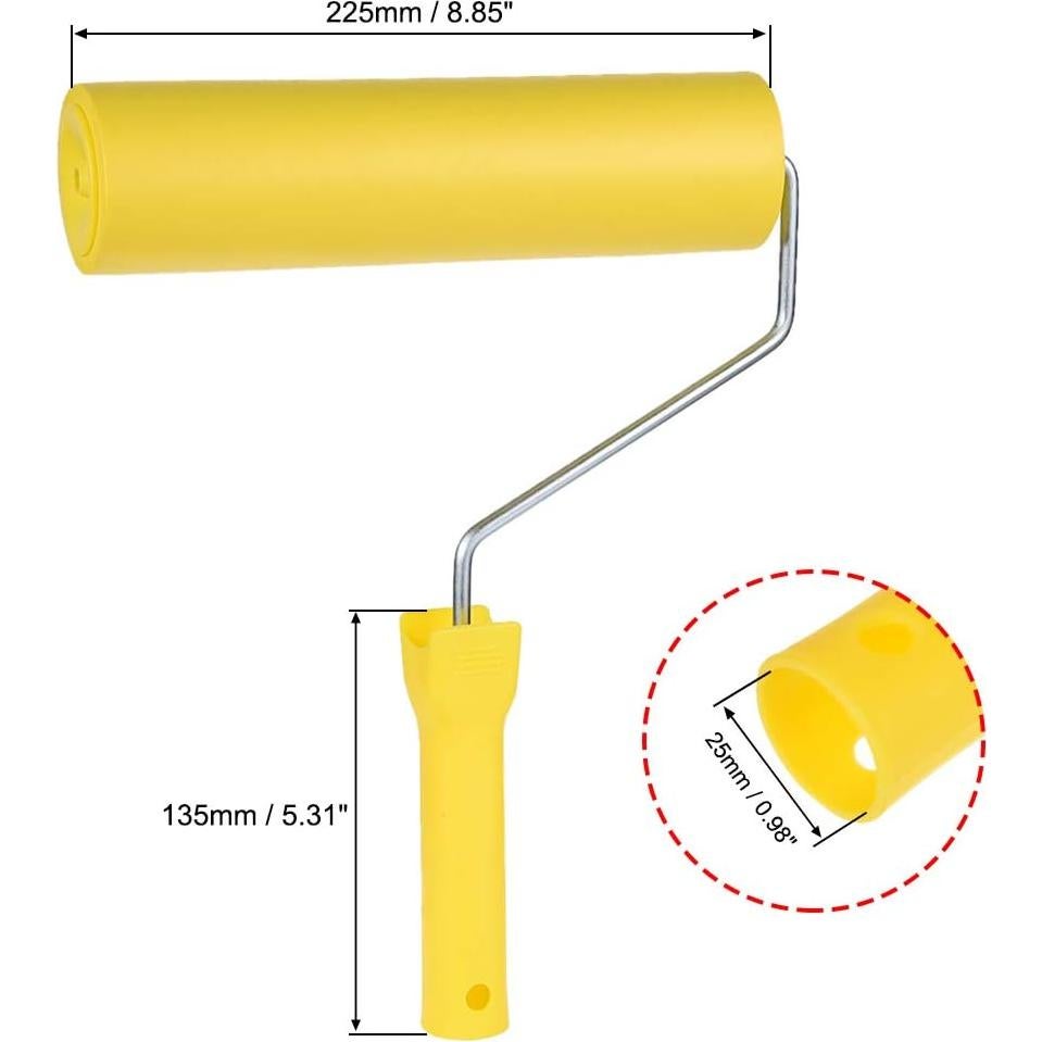 Rodillo de Pintura de Goma Nitrilo uxcell 225mm con Mango Plástico