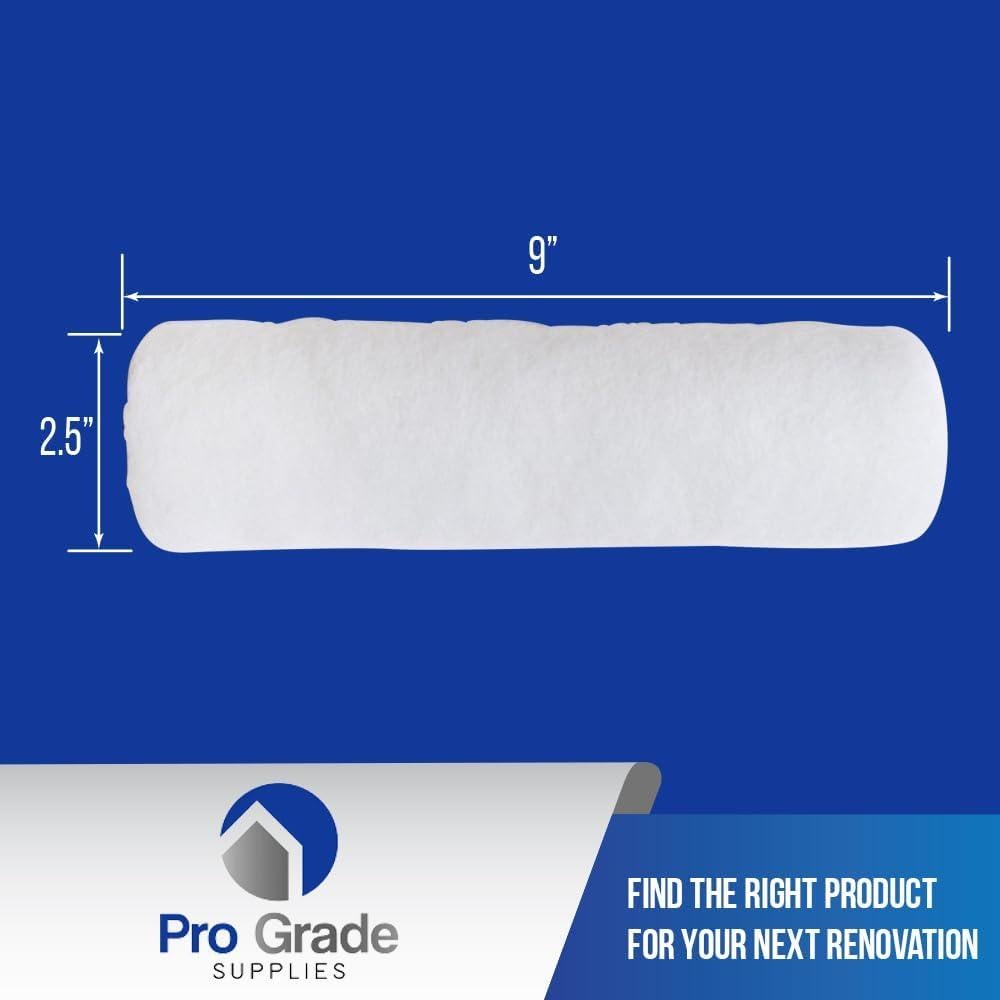 Fundas de Rodillo de Pintura Pro Grade Nylon Blanco 9" 5 Pzas