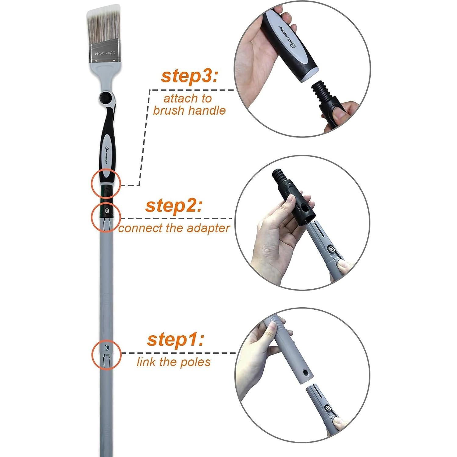 Kit de Rodillos de Pintura ROLLINGDOG 10 Piezas 9" y Pincel 2.5"