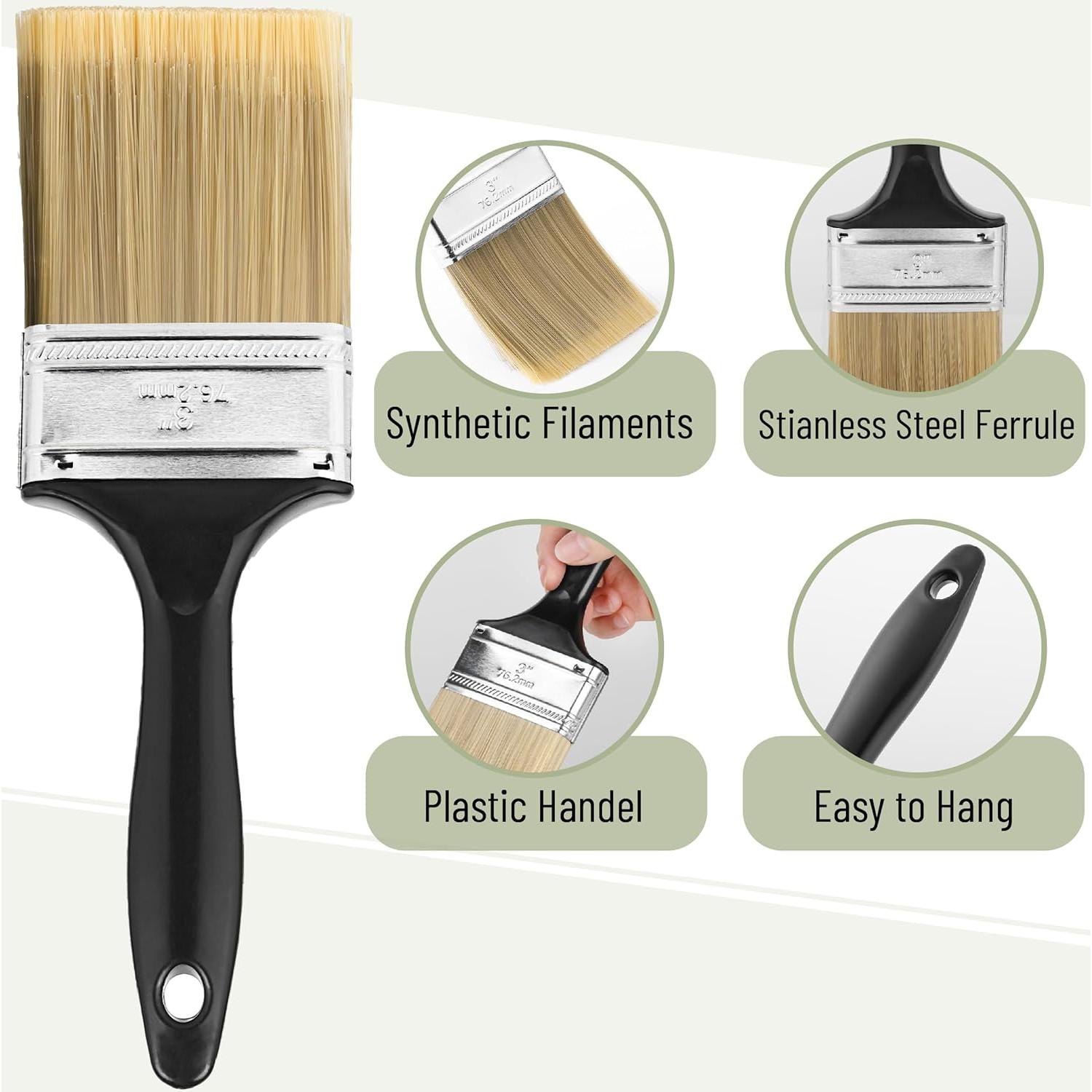 Pinceles para Pintura Bates Choice, 4 Unidades, 10.16 cm