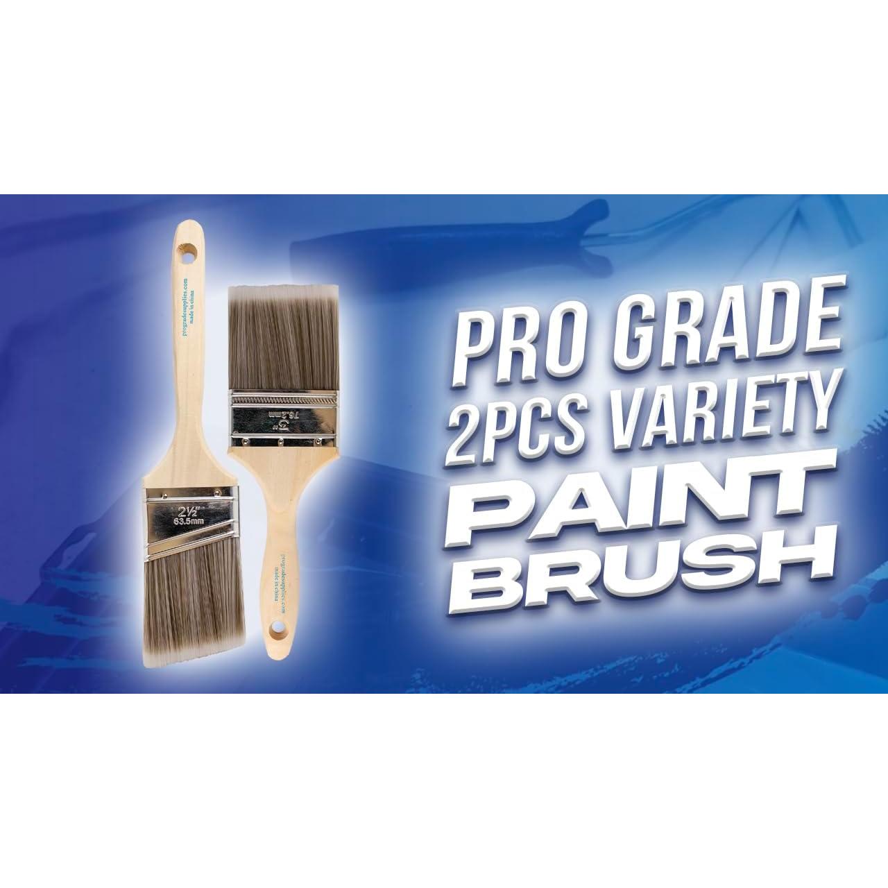 Pinceles de Pintura Pro Grade 2Pk - 3" y 2.5" Sintéticos