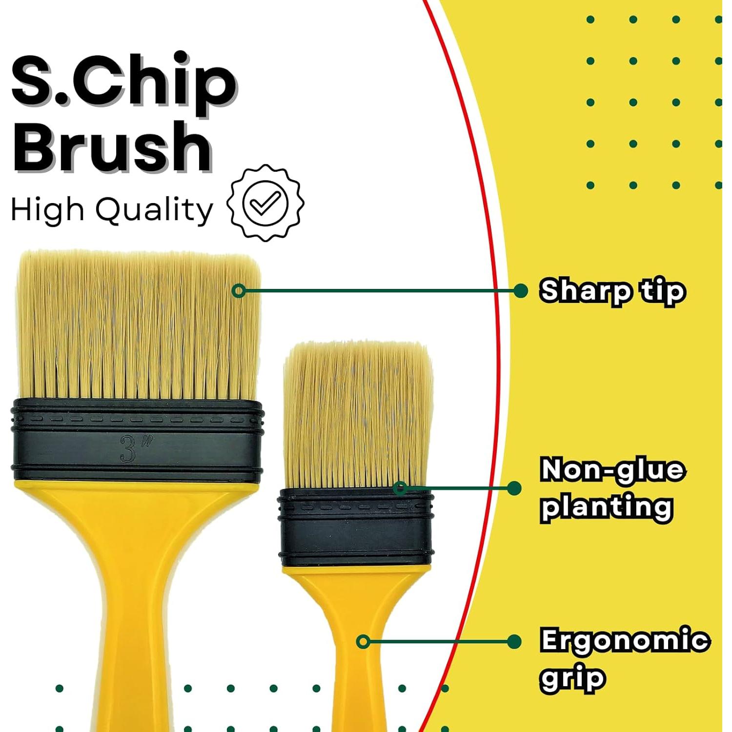 Pinceles de Pintura PANCLUB 14 Pcs 10.16 cm Cerda Flagged