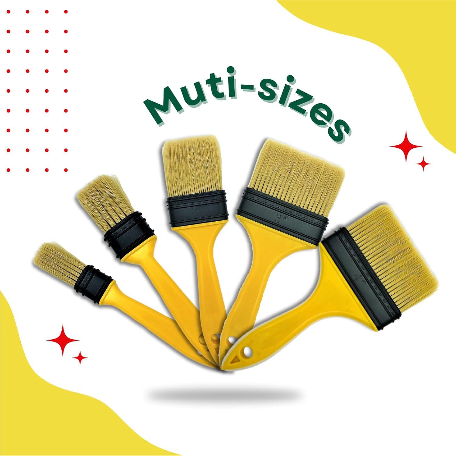 Pinceles de Pintura PANCLUB 14 Pcs 10.16 cm Cerda Flagged