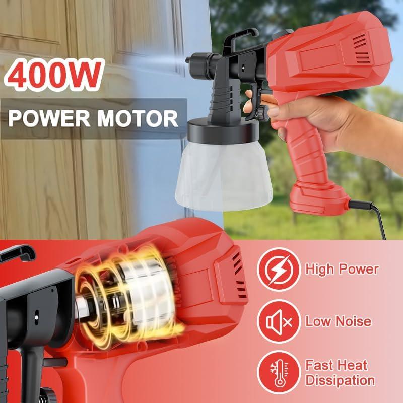 Pulverizador de Pintura Inalámbrico Genérico 400W 800ml 4 Boquillas