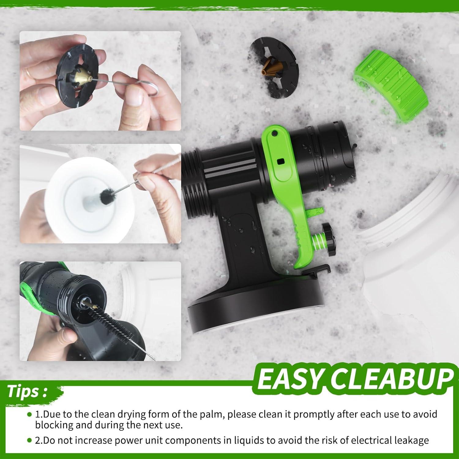 Pistola de Pulverización HILICHT 21V con 3 Boquillas y Control de Flujo