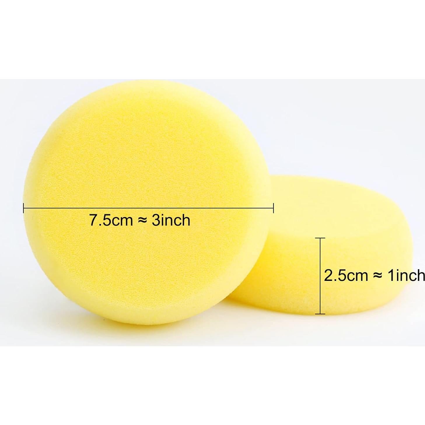 4 Pcs Esponjas Redondas para Pintura WAFJAMF 7.5 cm Amarillas