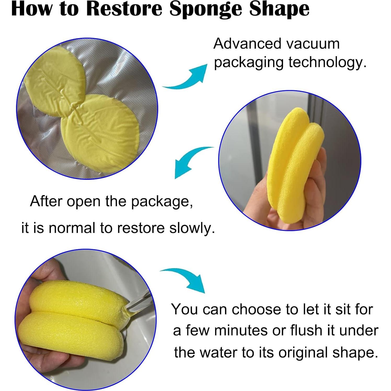 4 Pcs Esponjas Redondas para Pintura WAFJAMF 7.5 cm Amarillas