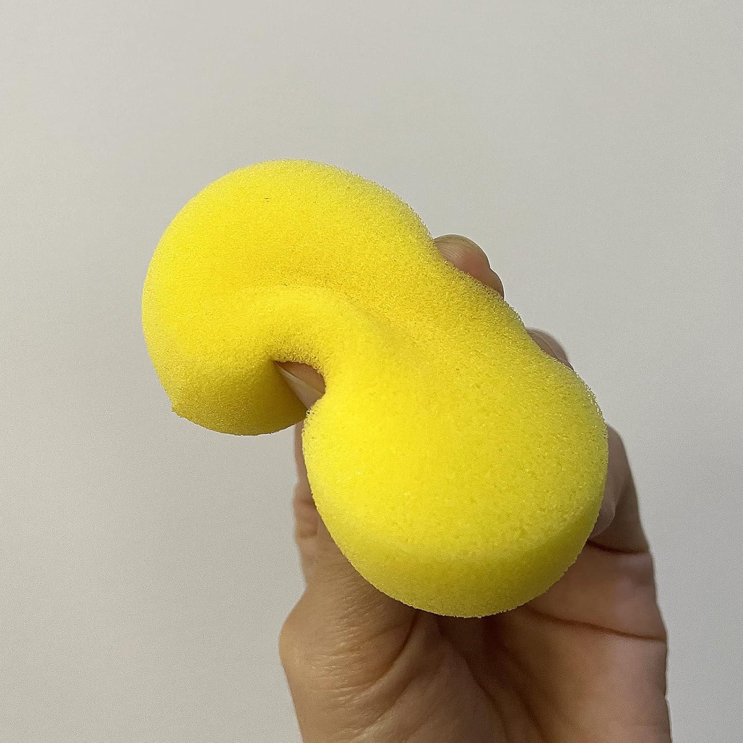 4 Pcs Esponjas Redondas para Pintura WAFJAMF 7.5 cm Amarillas