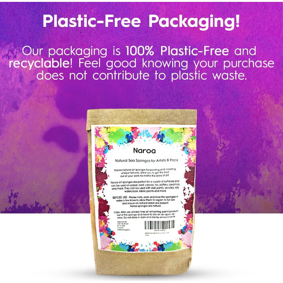 Esponjas Marinas Naturales Naroa para Pintura 8 Piezas