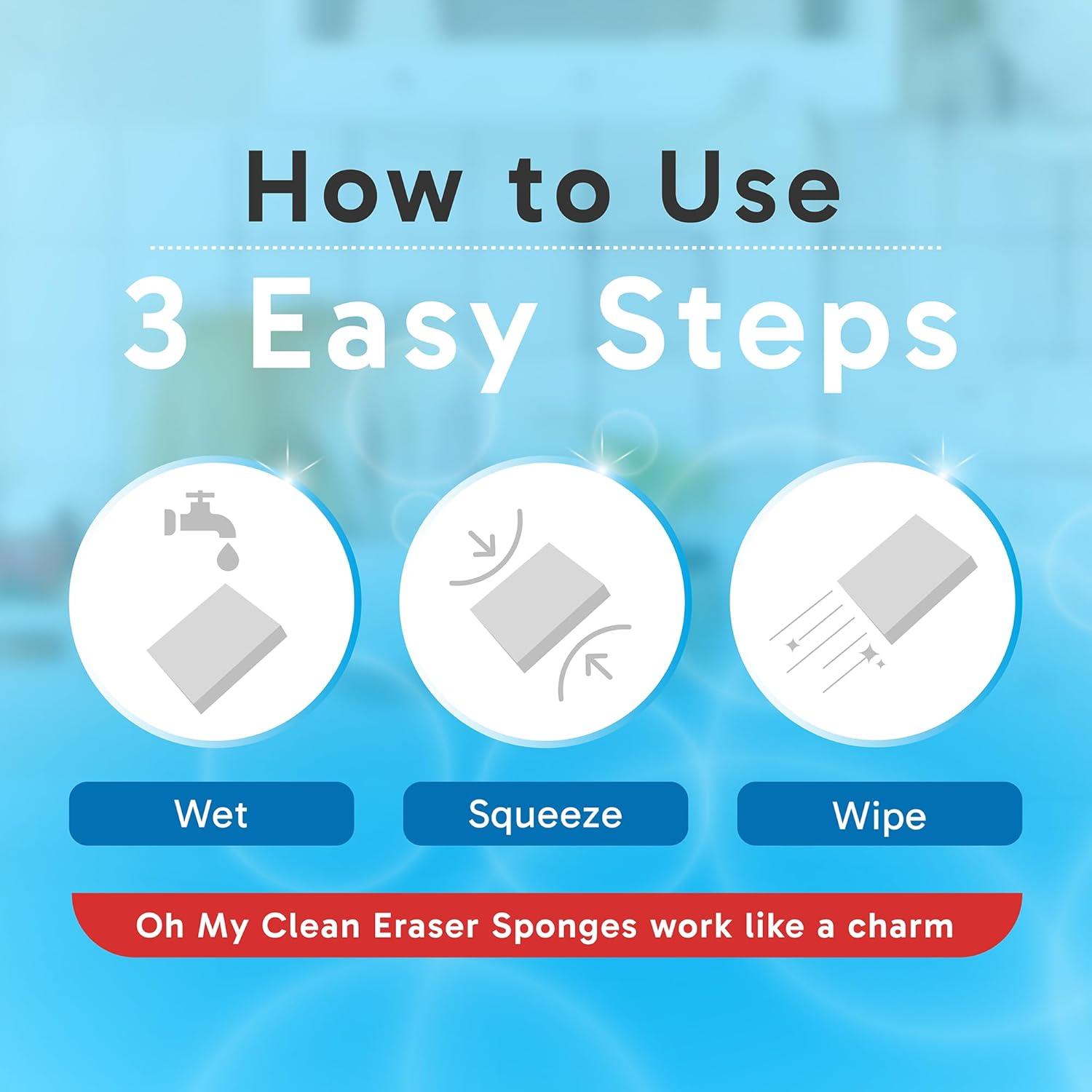 Paquete de 20 Esponjas Borradoras Oh My Clean - Extra Gruesas