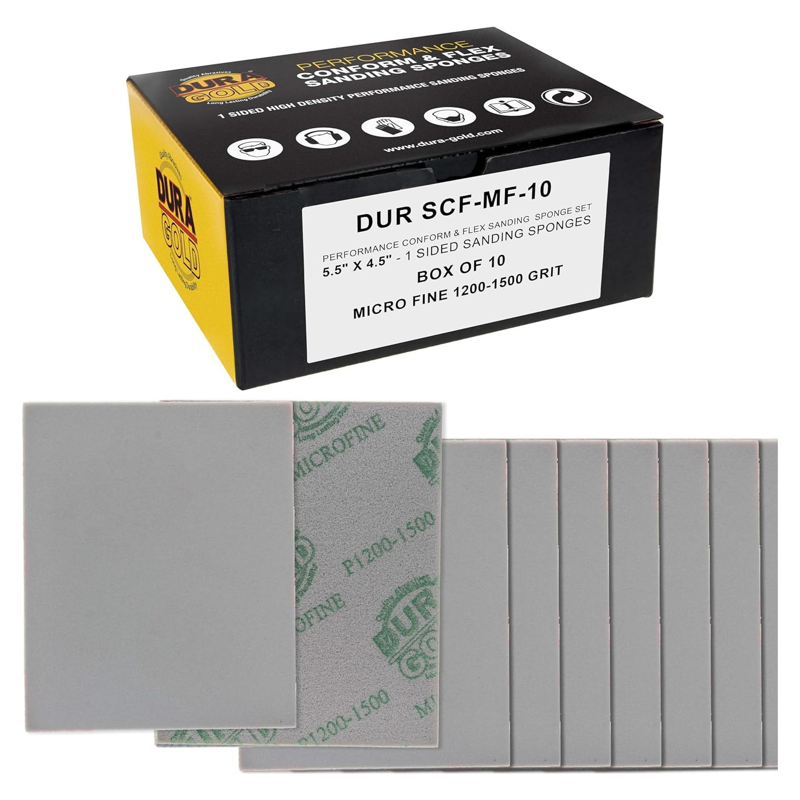 Esponjas de Lijado Dura-Gold Microfina 10 Piezas 14.5x12.1 cm