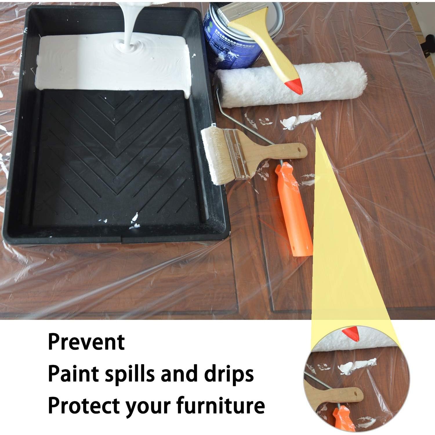 20 Lonas Plásticas Transparentes LOOBANI 3.66x2.74m Impermeables