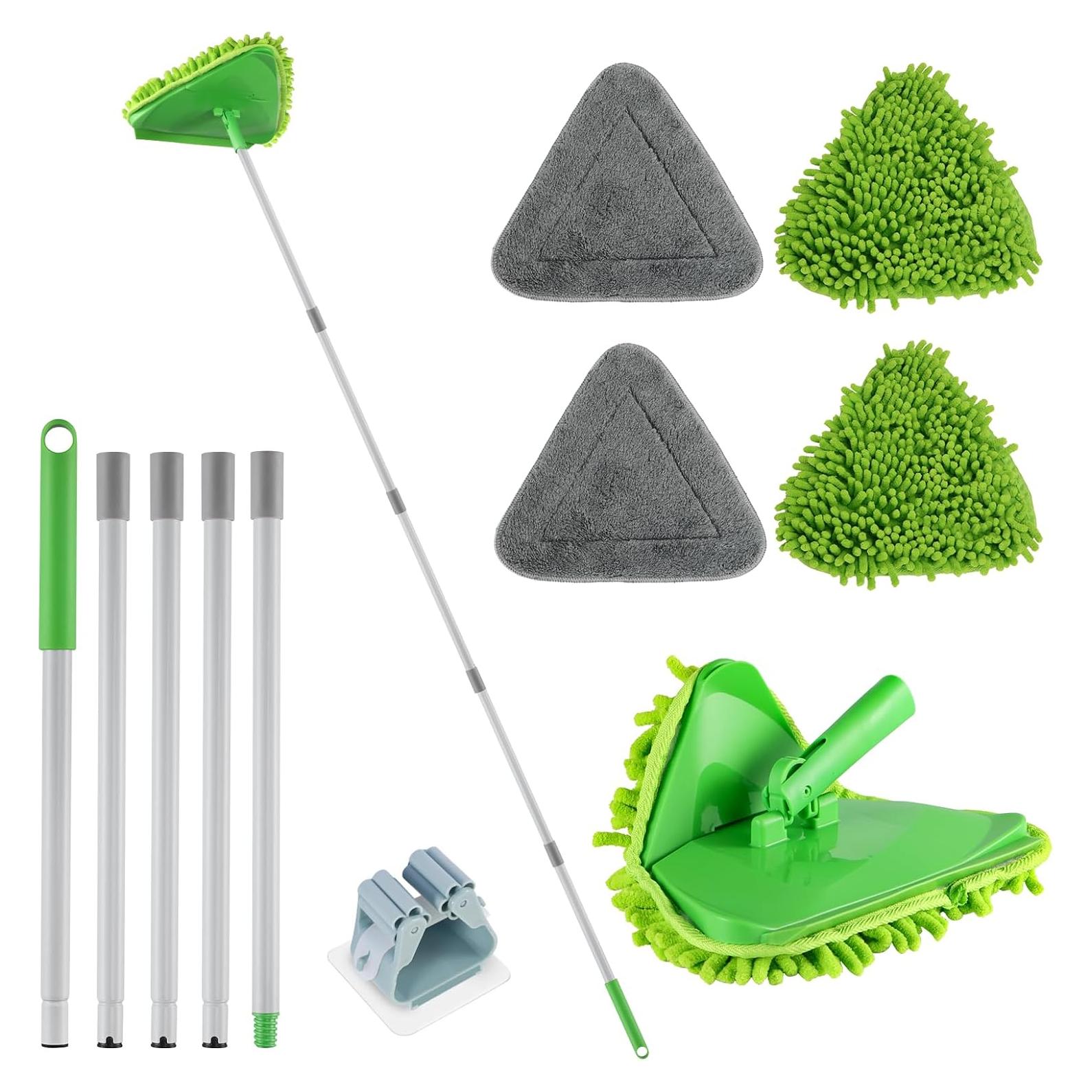 Mopa Triangular Limpiadora RONSUNG con Mango de 208 cm y 4 Almohadillas