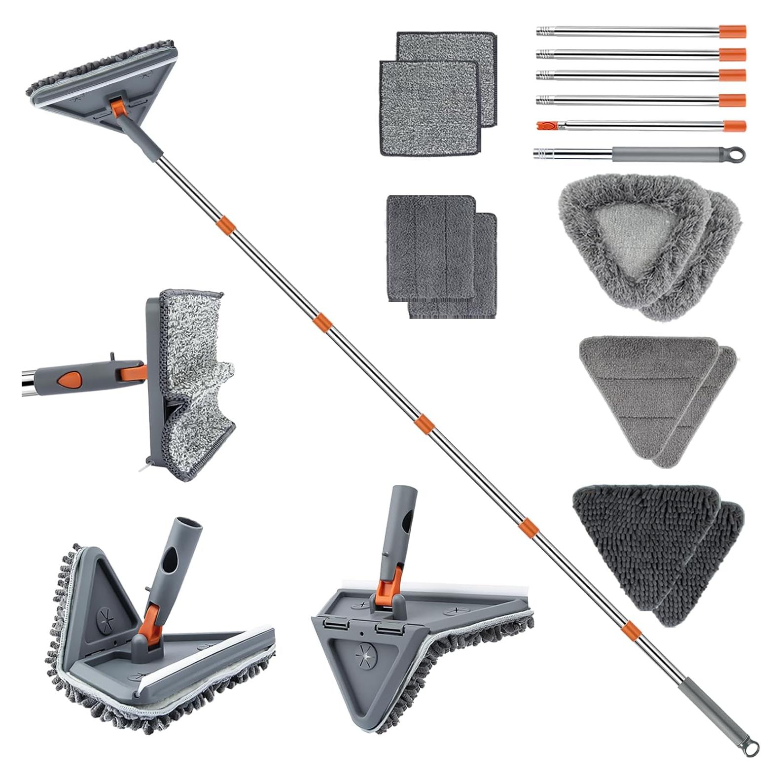 Mopa Limpiadora UIMO 2-en-1 con Cabezal Triangular y Rectangular