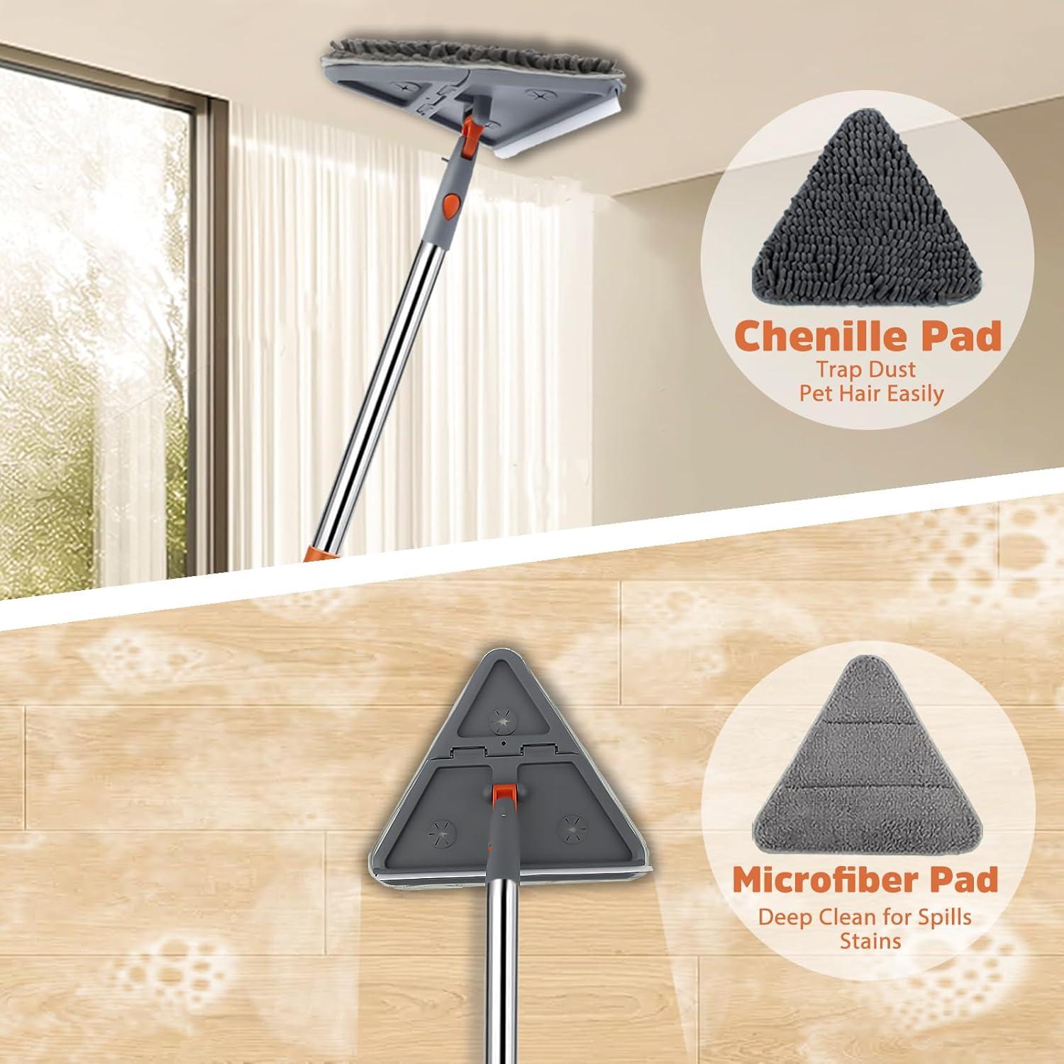 Mopa Limpiadora UIMO 2-en-1 con Cabezal Triangular y Rectangular