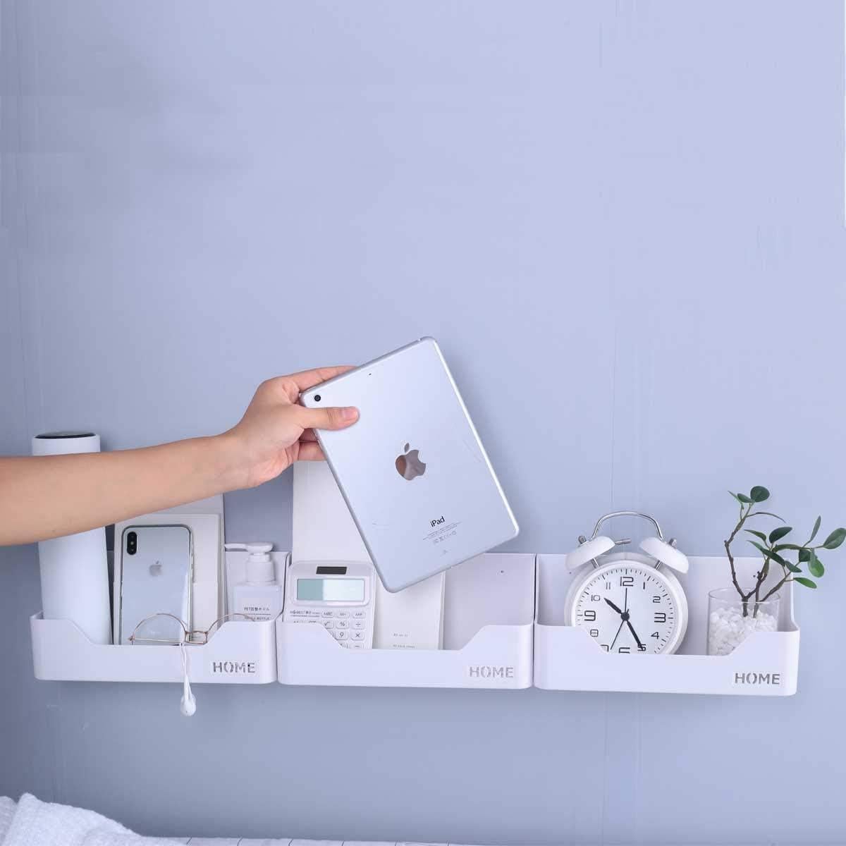 Estante de Noche OKOMATCH Blanco Montado en Pared 24.1x10.2cm