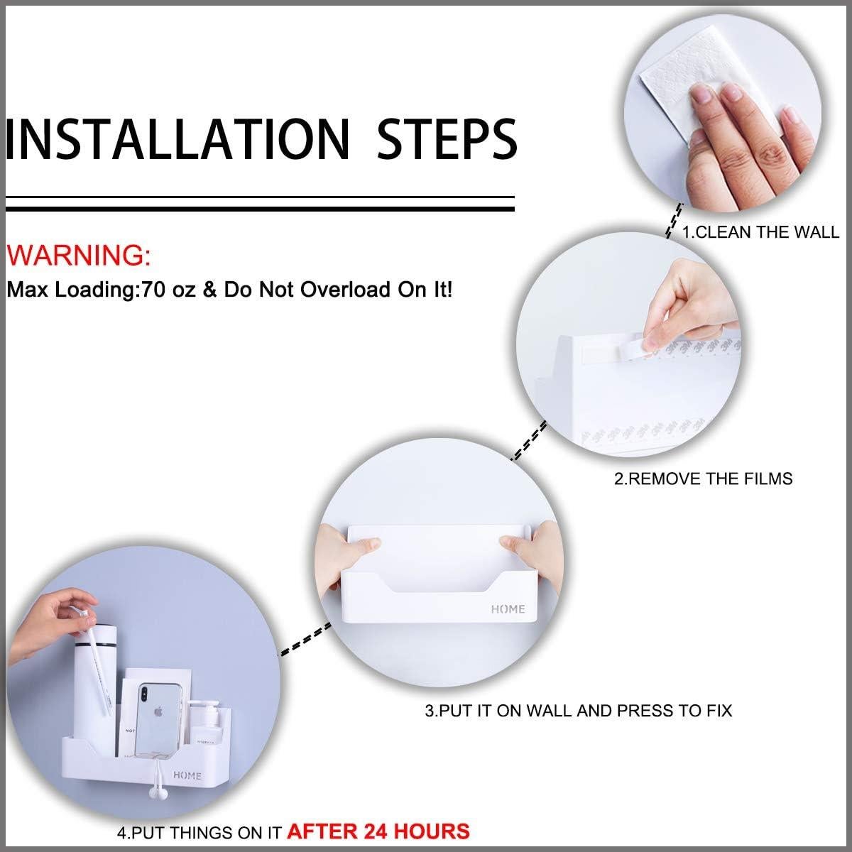 Estante de Noche OKOMATCH Blanco Montado en Pared 24.1x10.2cm