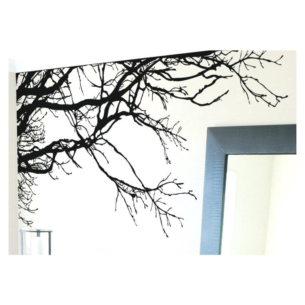 Calcomanía de Pared Árbol Negro Semibrillante 254x112 cm Stickerbrand