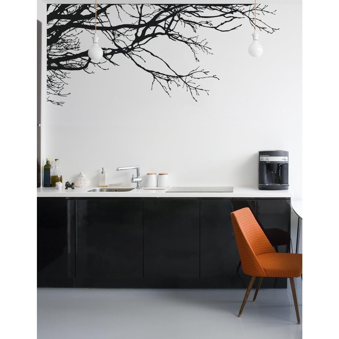 Calcomanía de Pared Árbol Negro Semibrillante 254x112 cm Stickerbrand