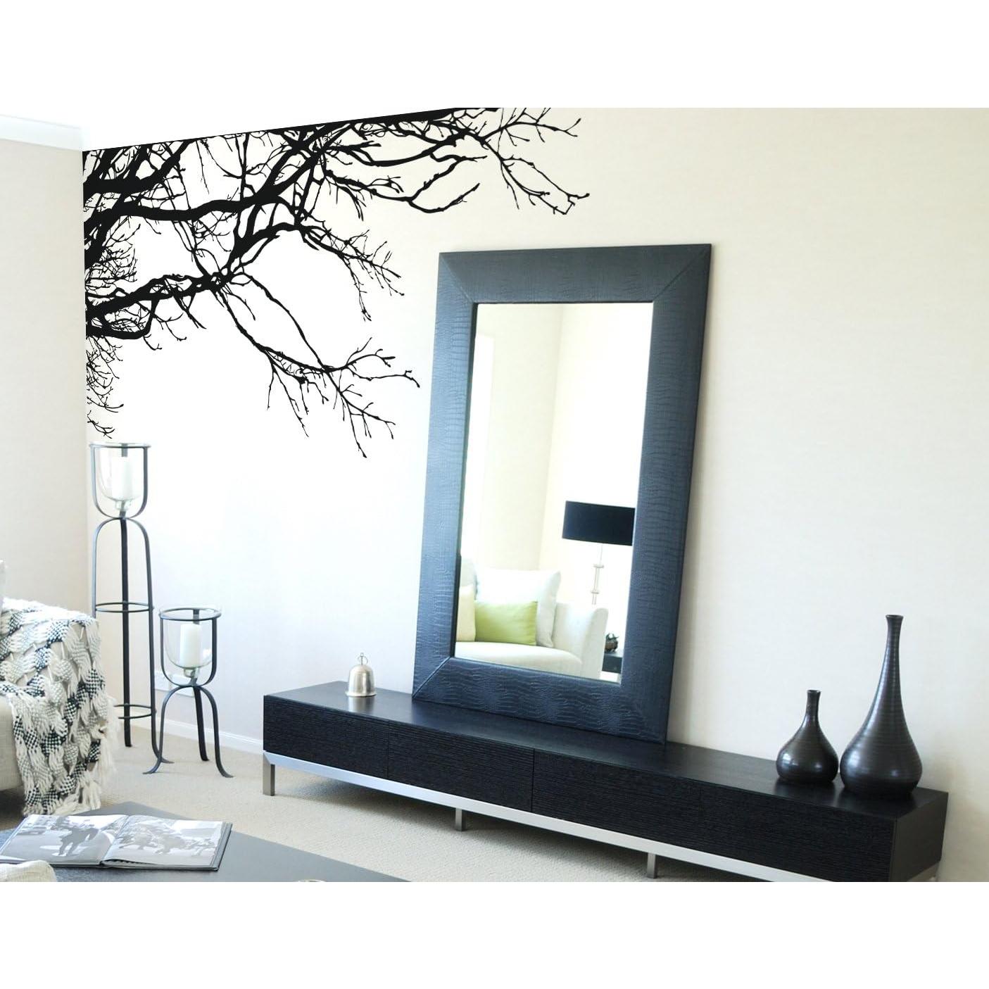 Calcomanía de Pared Árbol Negro Semibrillante 254x112 cm Stickerbrand