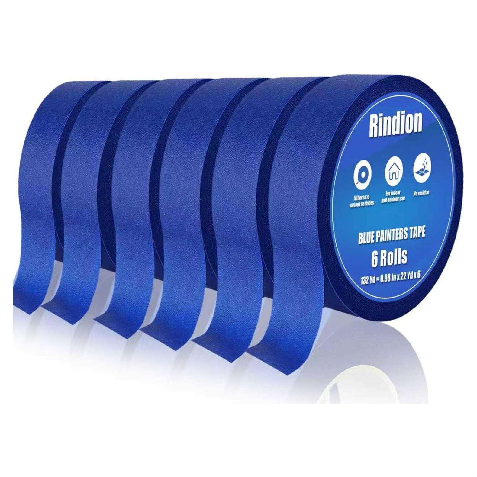 Cinta de Pintor Azul Rindion 6 Rollos 2.5 cm x 20.1 m