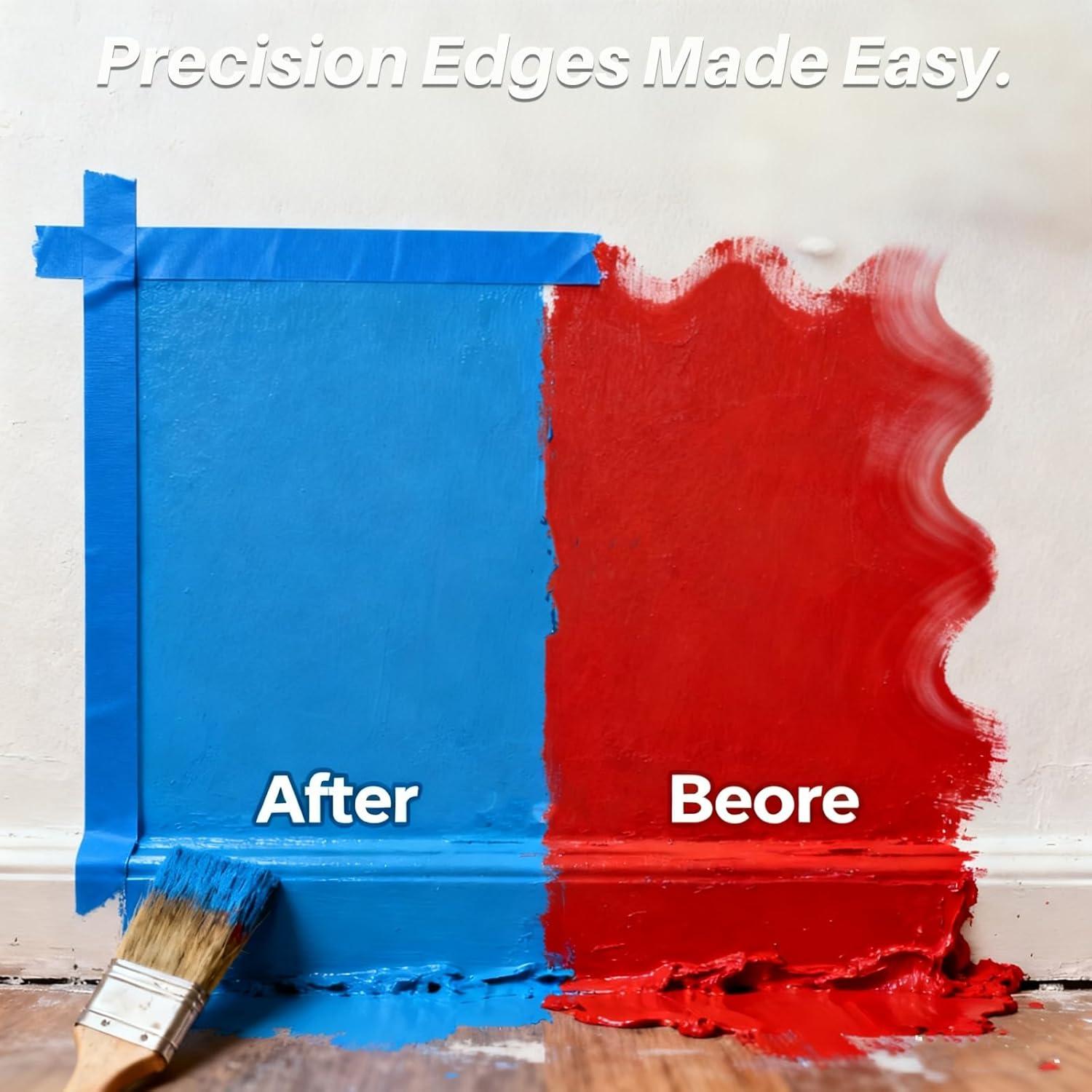 Cinta de Pintor Azul 2.54 cm con Raspadora Sin Residuo