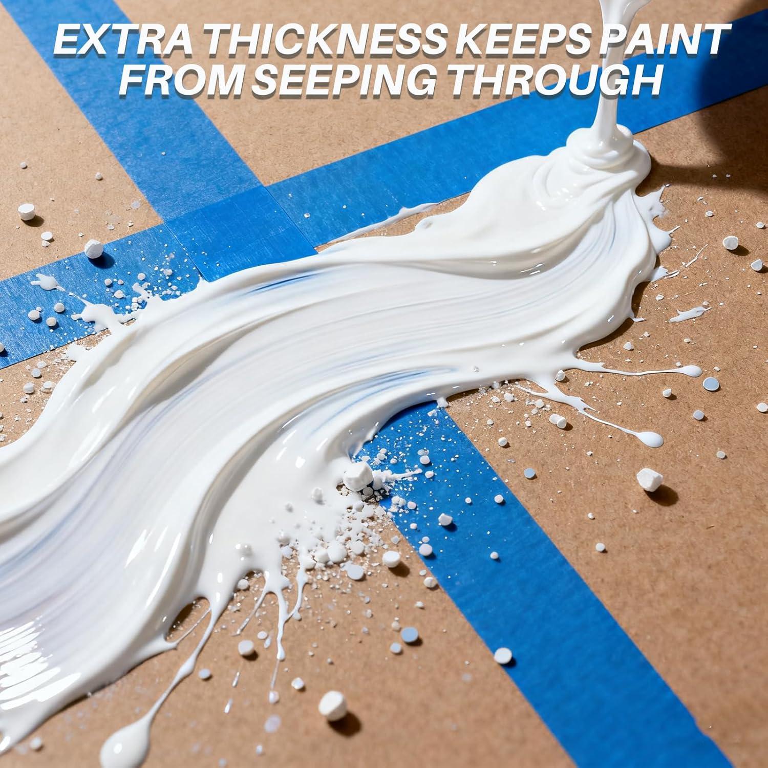 Cinta de Pintor Azul 2.54 cm con Raspadora Sin Residuo