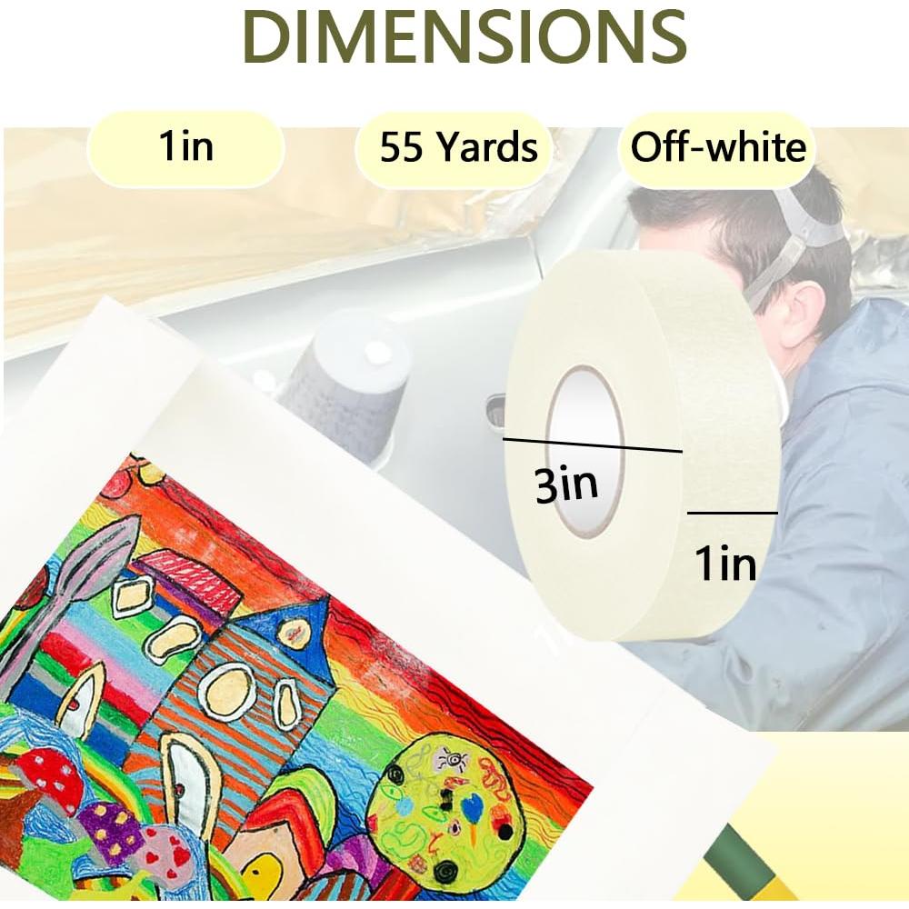 Cinta de Pintor NETEHA 3 Rollos 25mm x 50m Beige