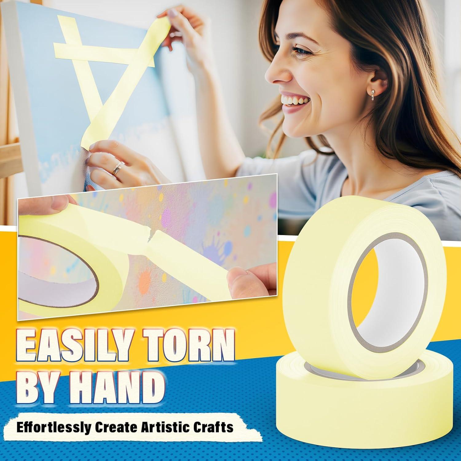 Cinta de Enmascarar DIYSELF 3 Rollos 5cm x 55m Removible