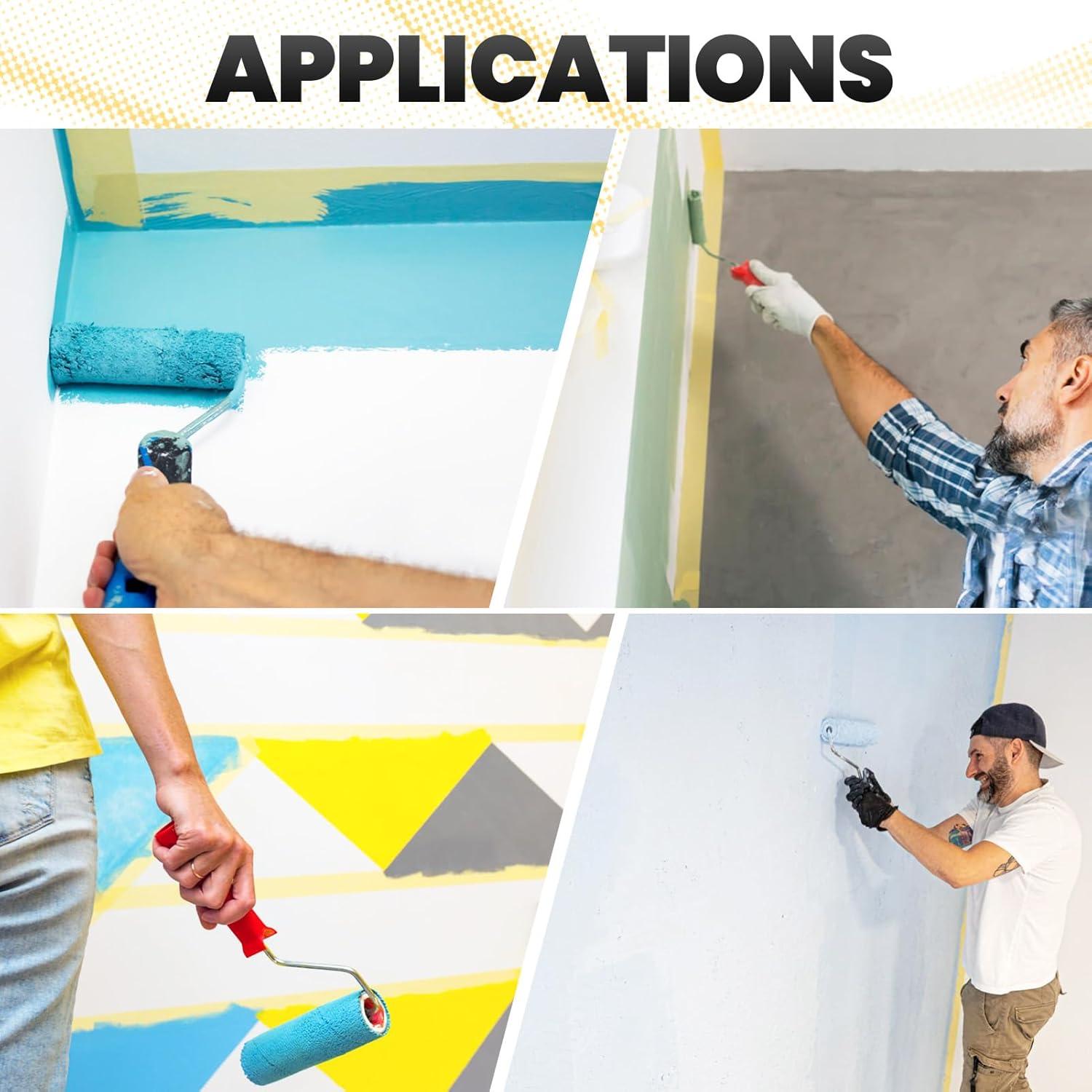 Cinta Adhesiva Amarilla para Pintores ADHES 1.2" x 50.29m - 6 Rollos