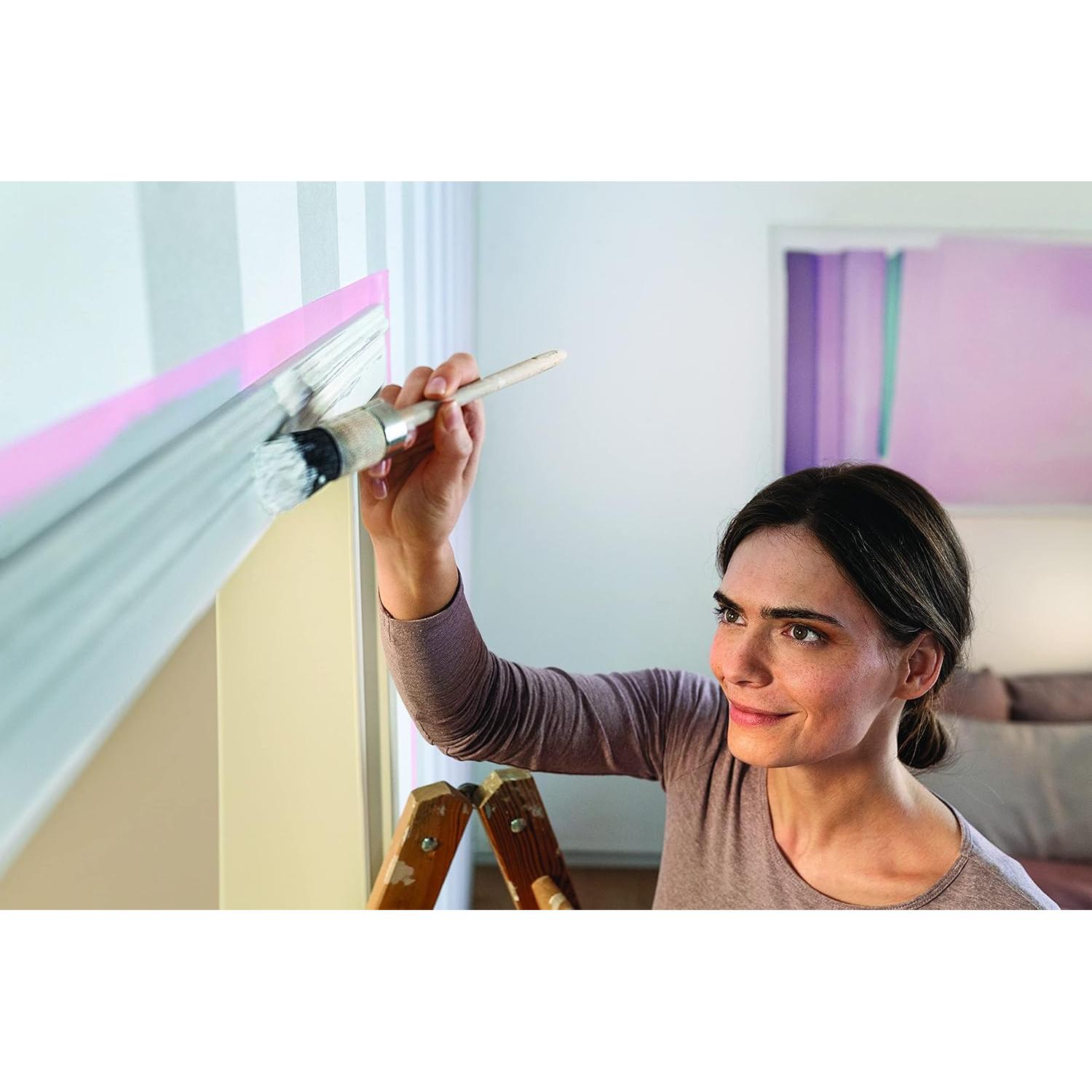 Cinta de Enmascarar Tesa para Papel Tapiz Rosa 25m x 3.8cm