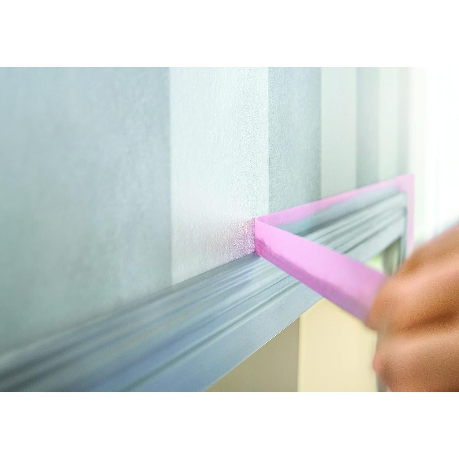 Cinta de Enmascarar Tesa para Papel Tapiz Rosa 25m x 3.8cm