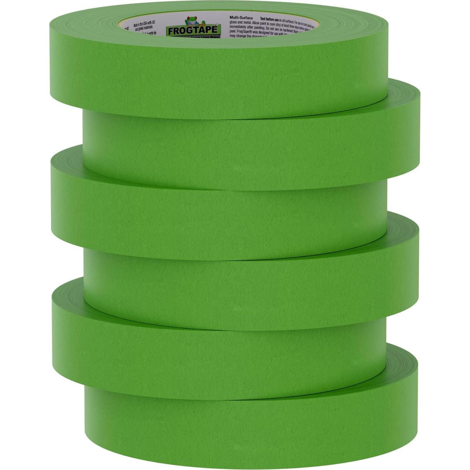 Cinta de Pintor FrogTape 6 Rollos 2.4cm x 54.86m Verde