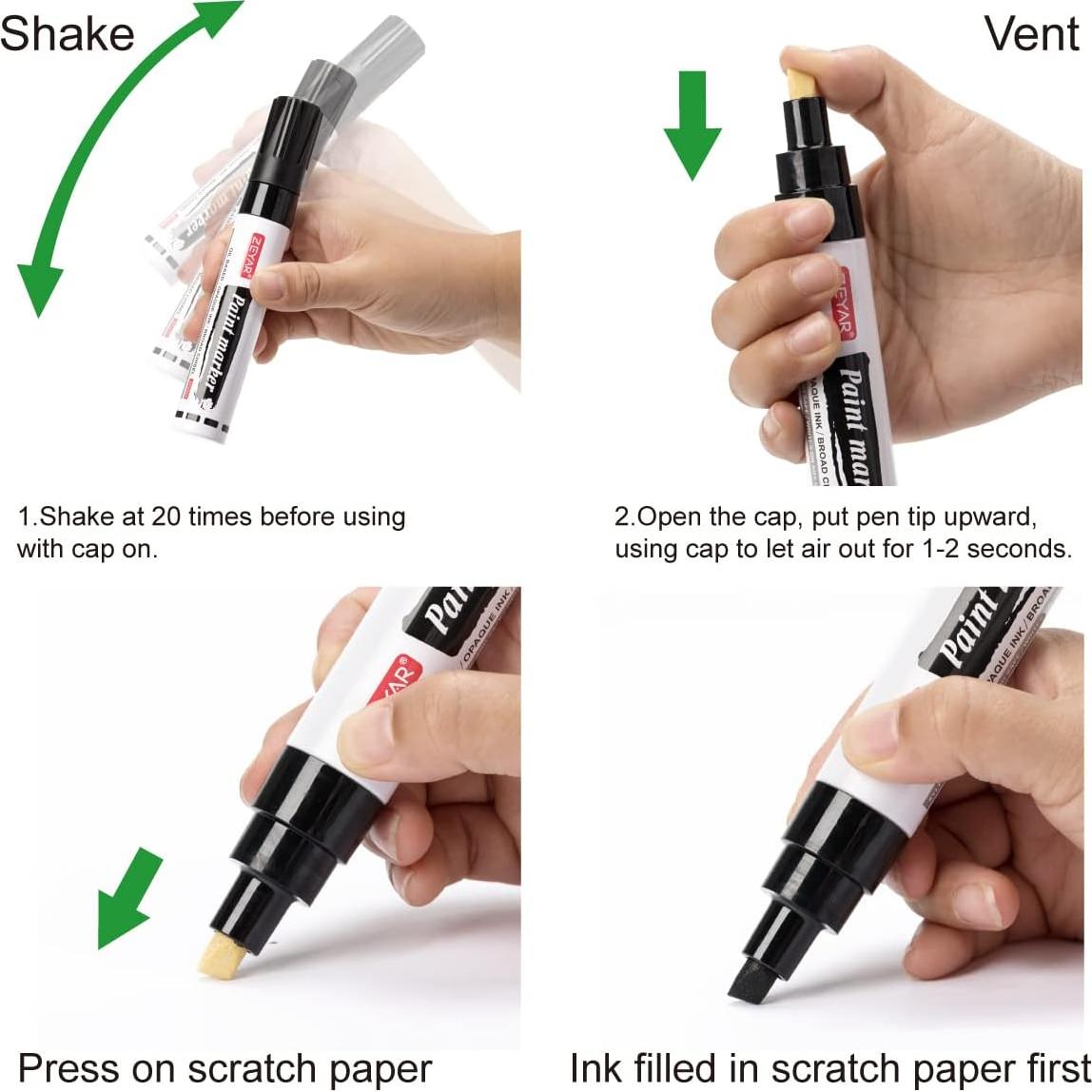 Marcadores de Pintura ZEYAR Jumbo Punta Cincel 3 Piezas