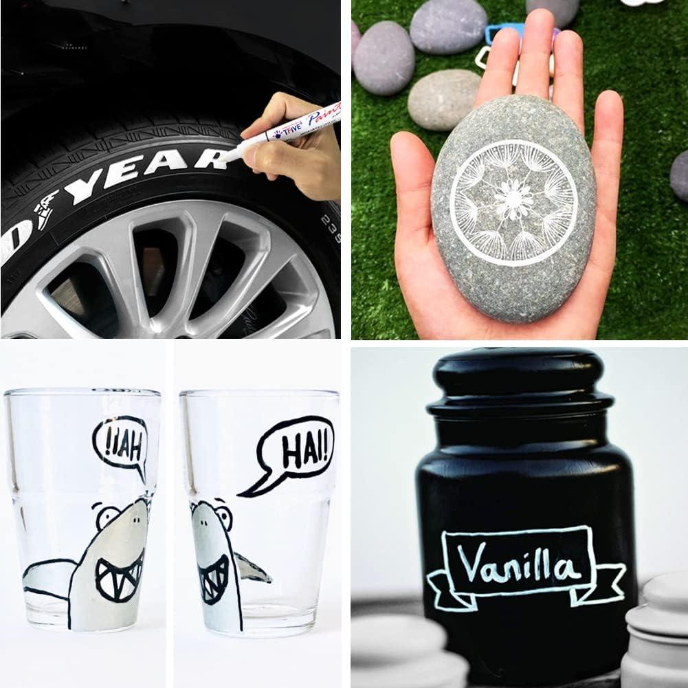 Marcador de Pintura Blanco TFIVE - Paquete de 5 Unidades