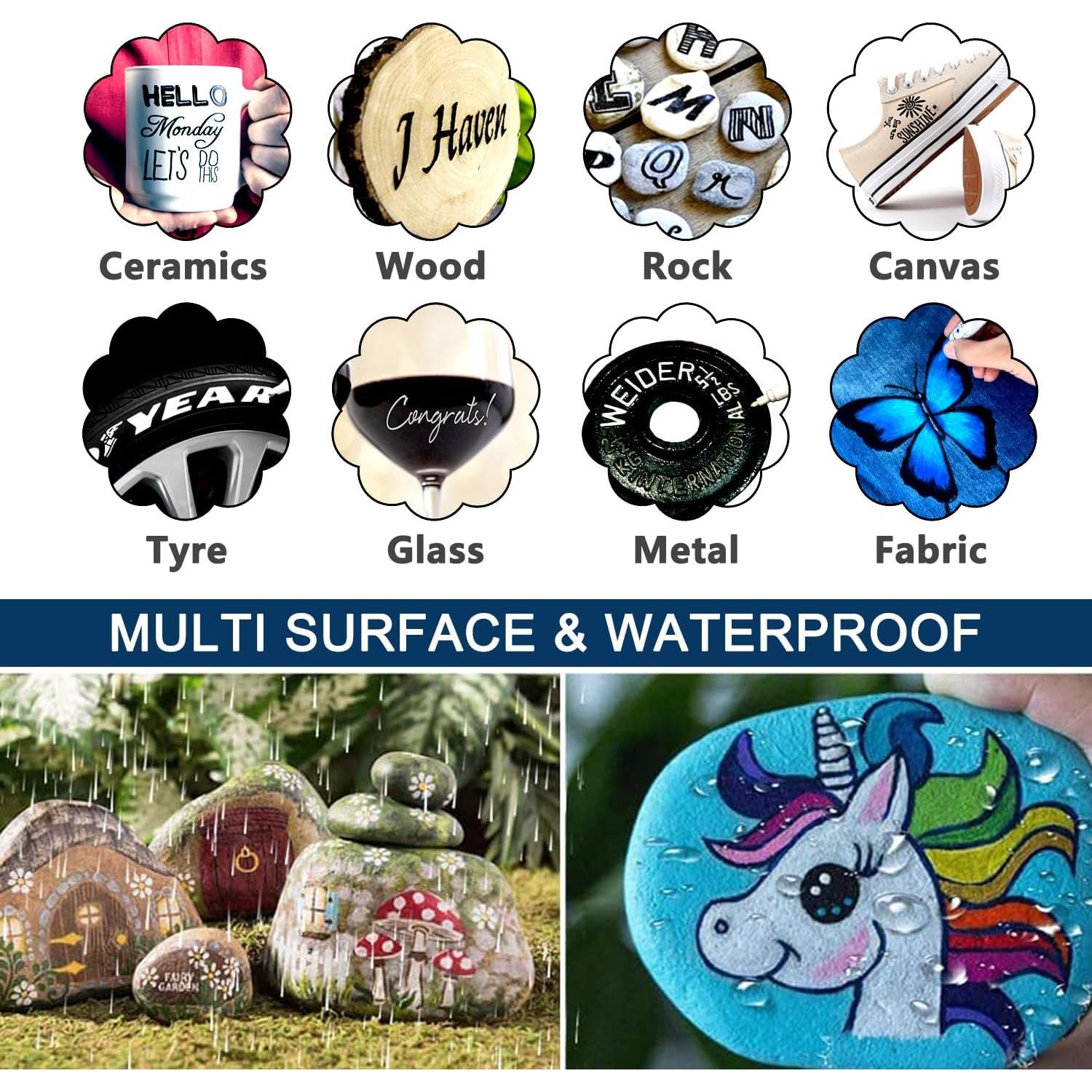 Marcador de Pintura Blanco TFIVE - Paquete de 5 Unidades