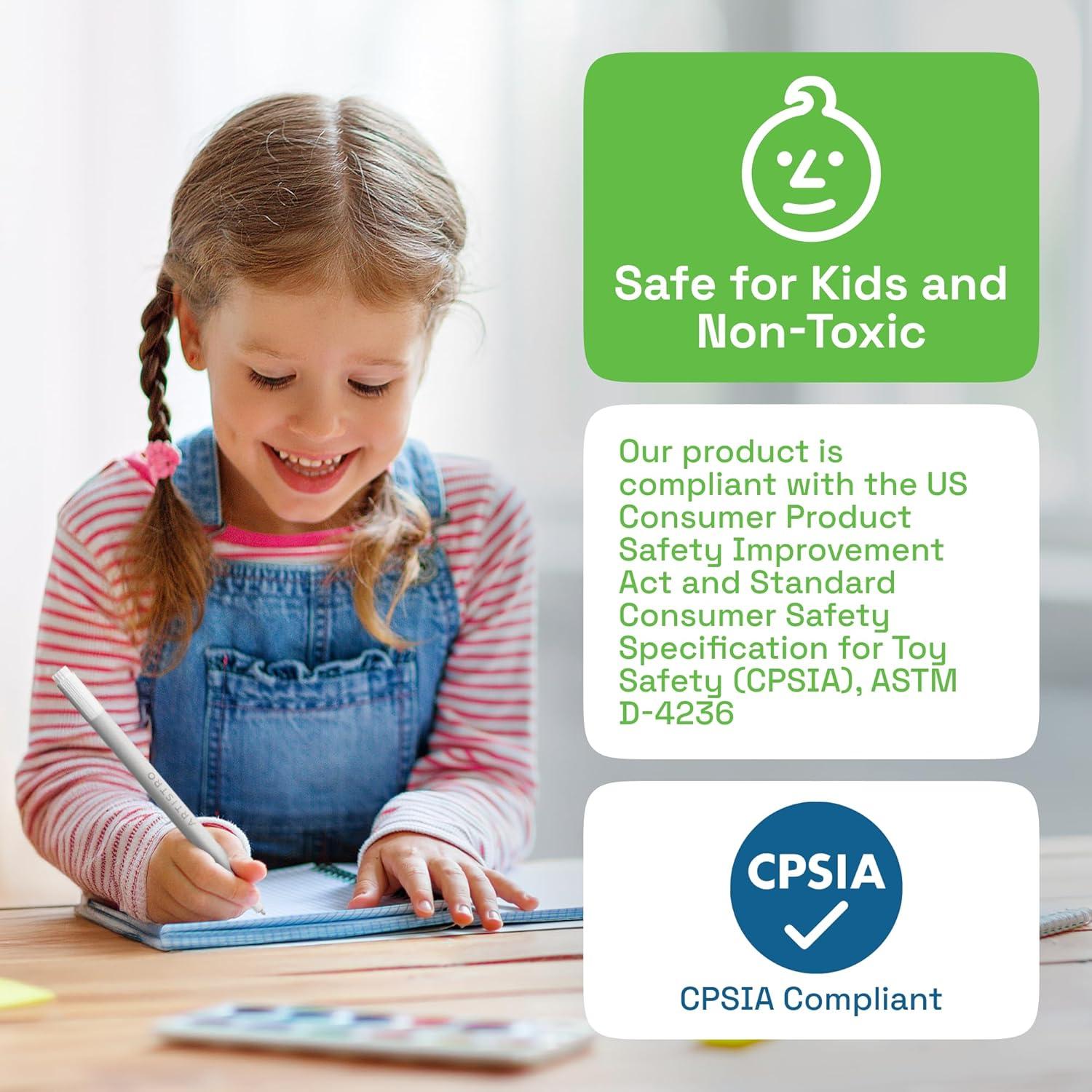 Marcadores de Pintura Acrílica Blancos ARTISTRO - 5 Unidades con Punta Doble