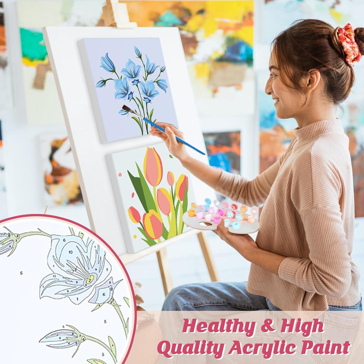 Kit de Pintura por Números Genius Maker 4 Lienzos 20.32cm