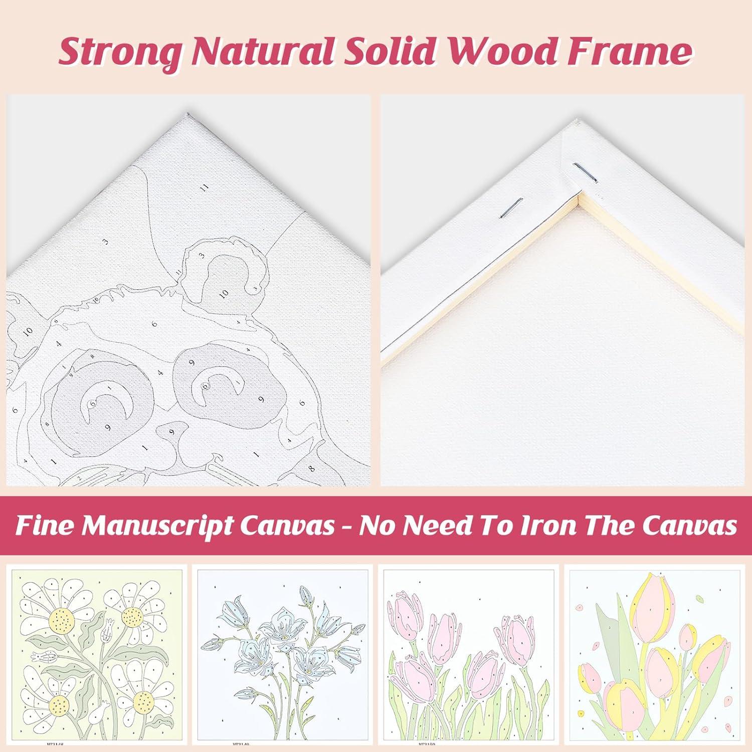 Kit de Pintura por Números Genius Maker 4 Lienzos 20.32cm