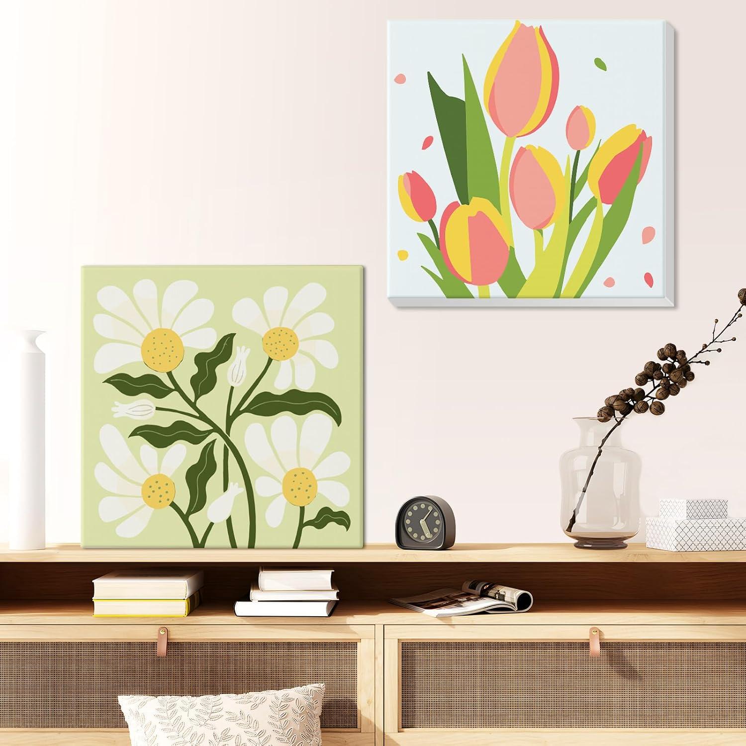 Kit de Pintura por Números Genius Maker 4 Lienzos 20.32cm