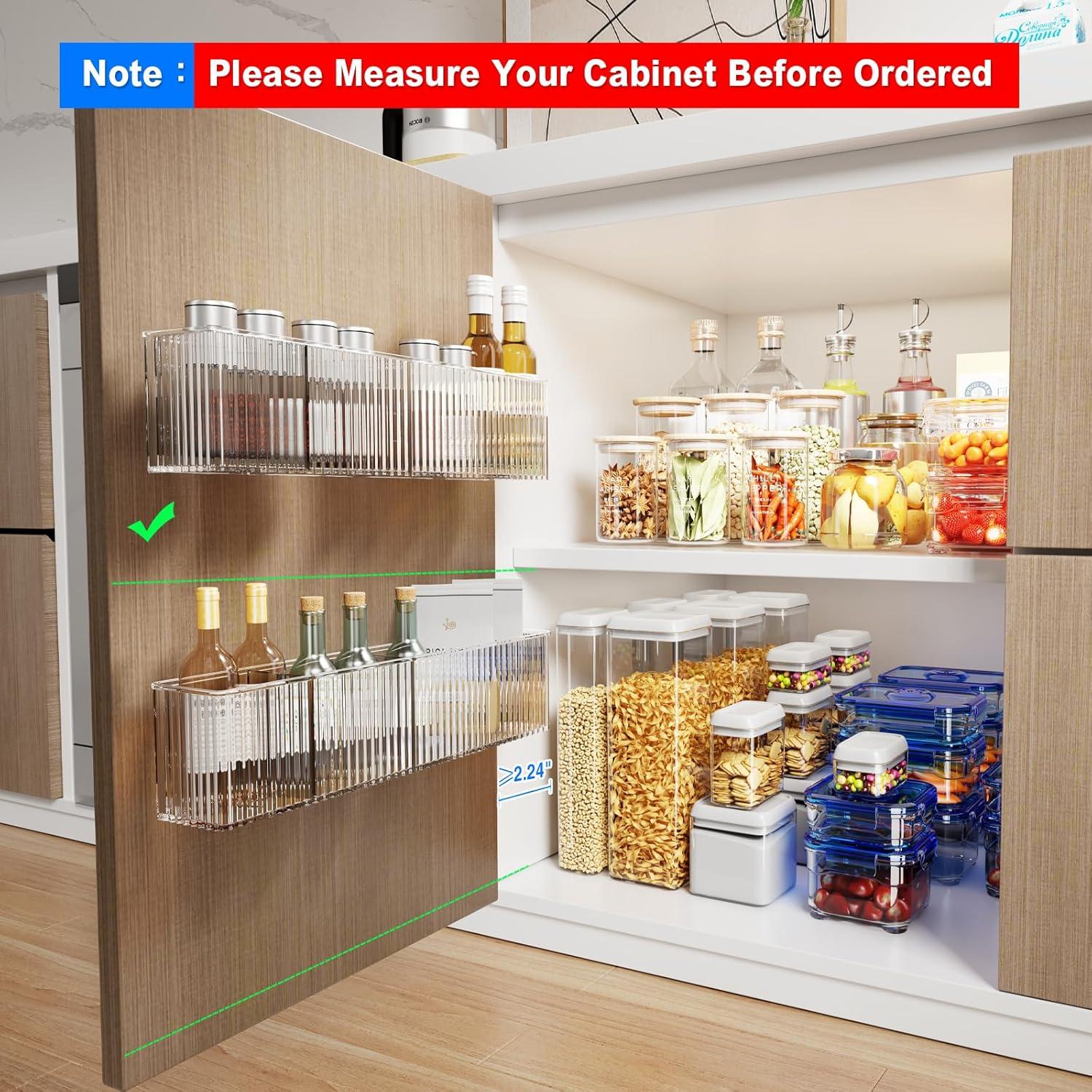 Organizador de Puerta de Gabinete Mustorn 2 Paquetes Acrílico