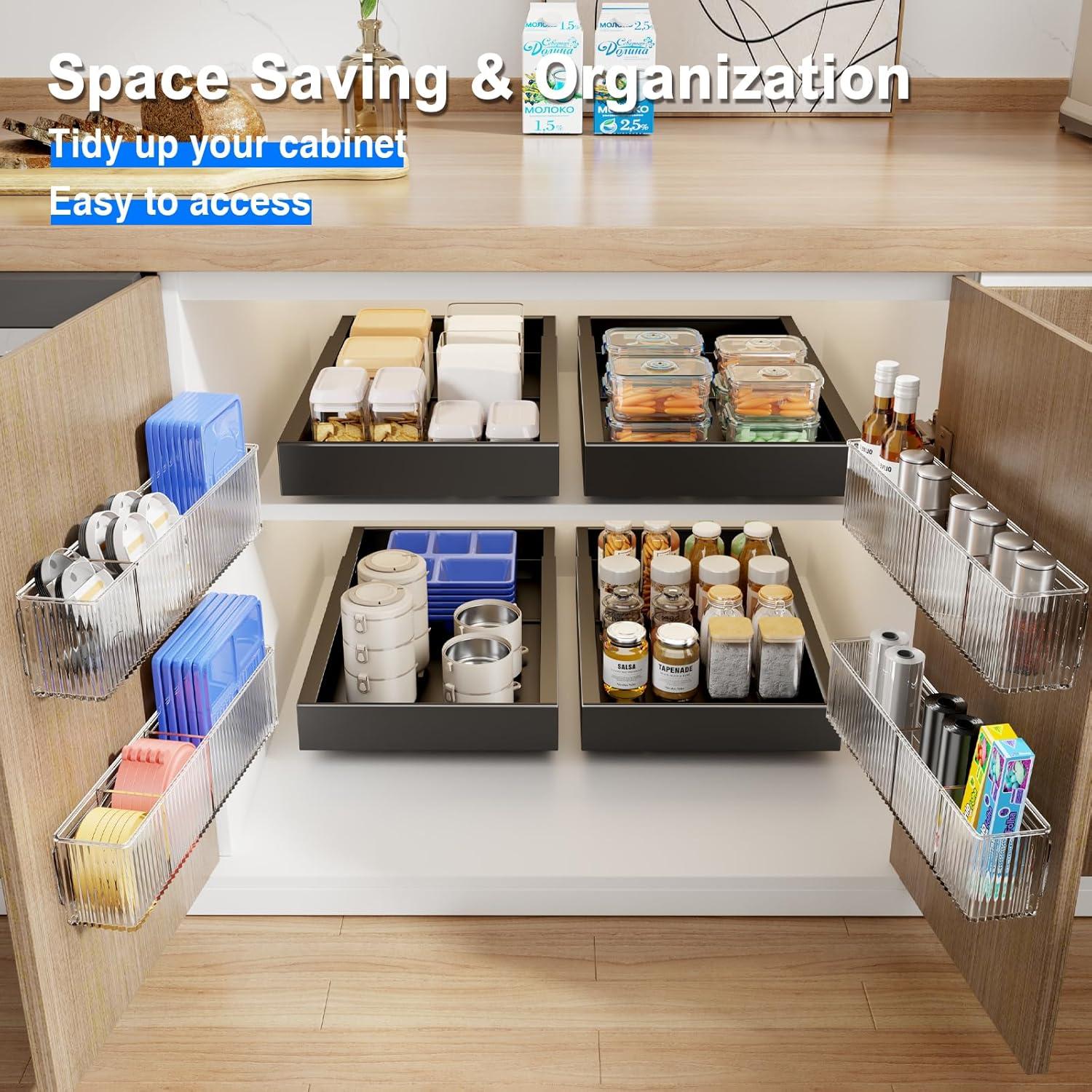 Organizador de Puerta de Gabinete Mustorn 2 Paquetes Acrílico