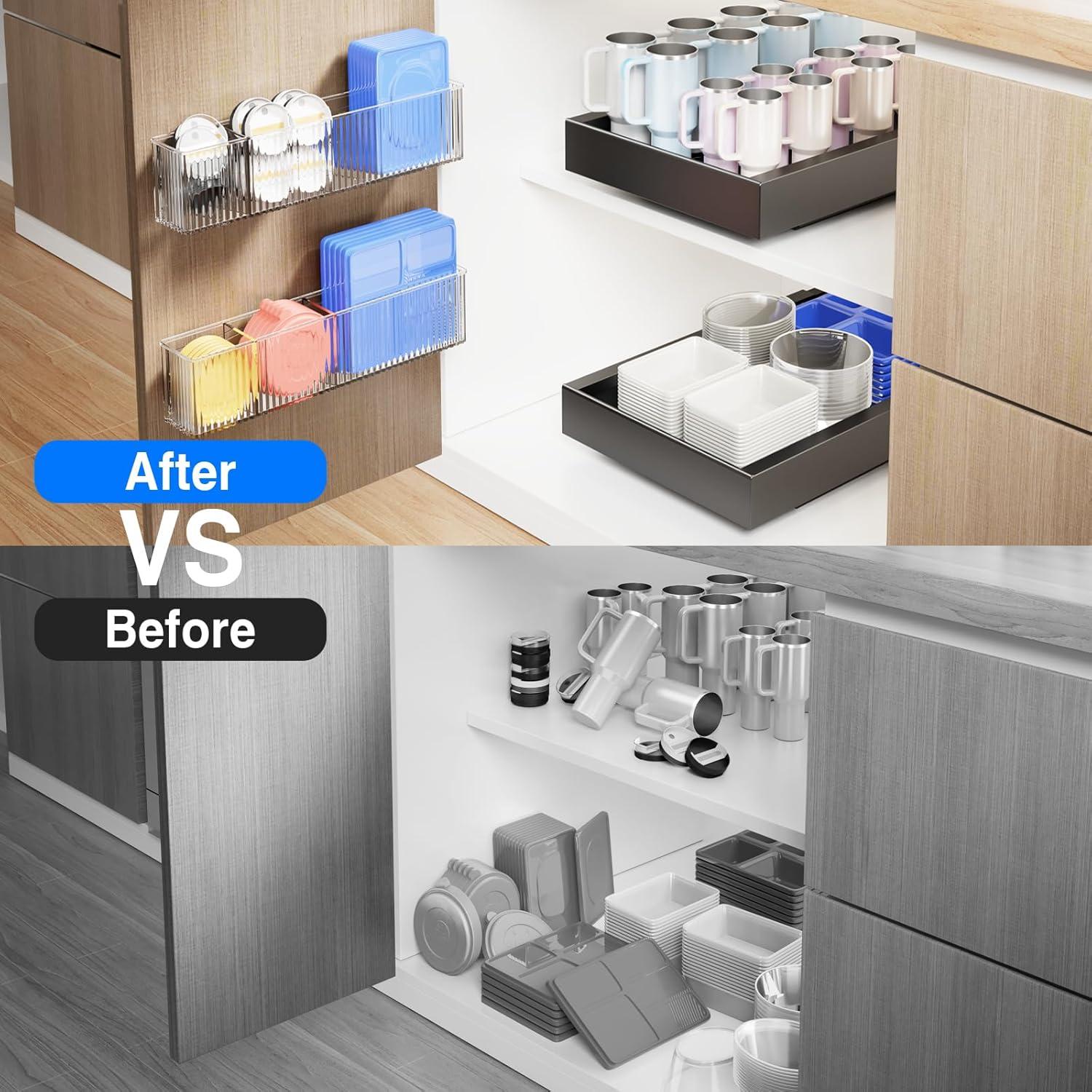 Organizador de Puerta de Gabinete Mustorn 2 Paquetes Acrílico